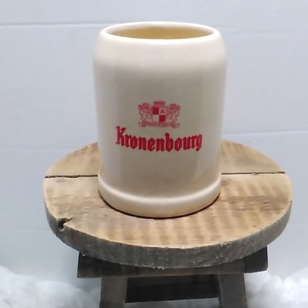 Kronenbourg stoneware beer mug